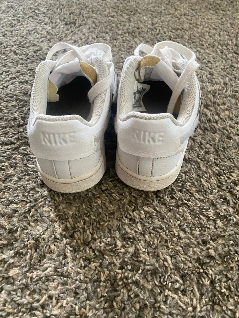Nike White court visions with accents